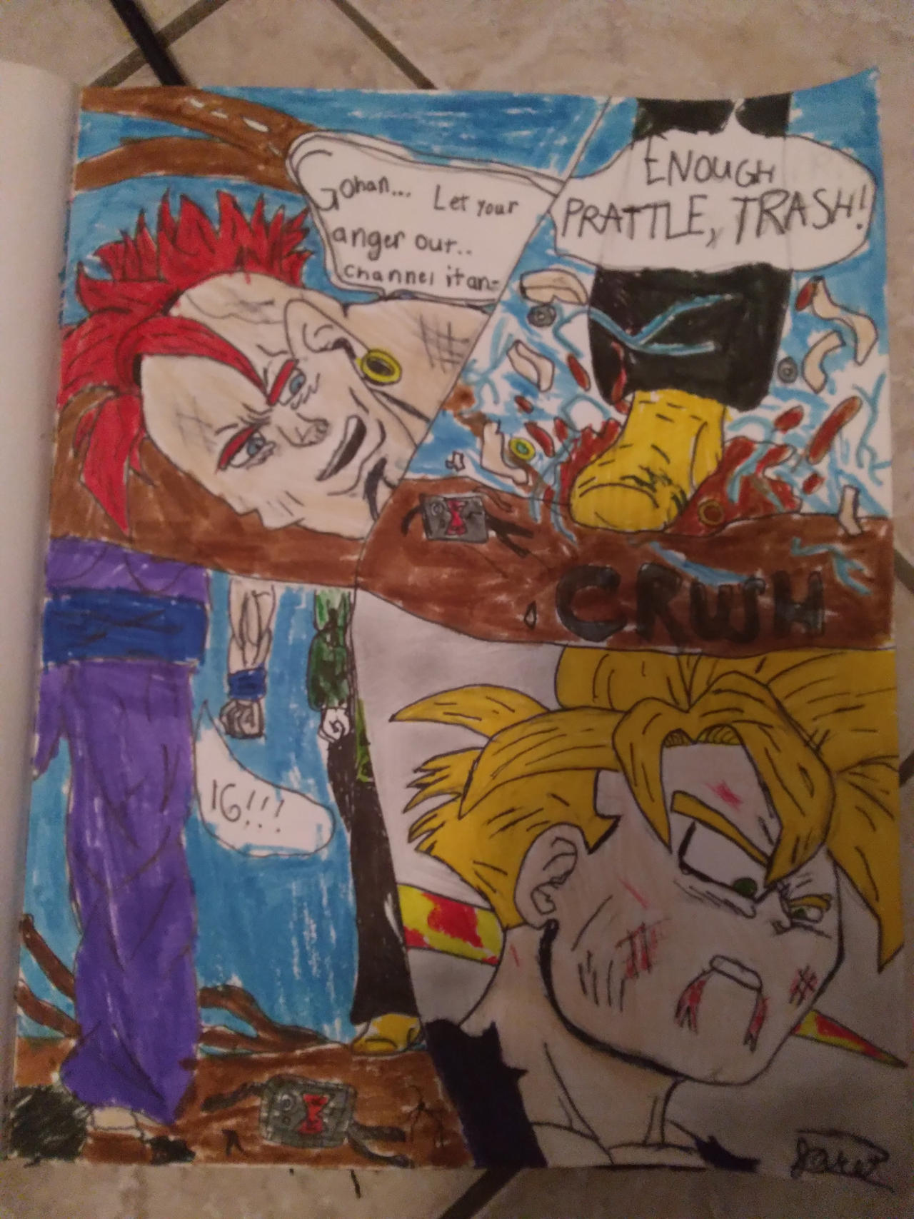 Gohan goes ssj2 for the first time pg. 1 (colored) by Gojakenks on DeviantArt