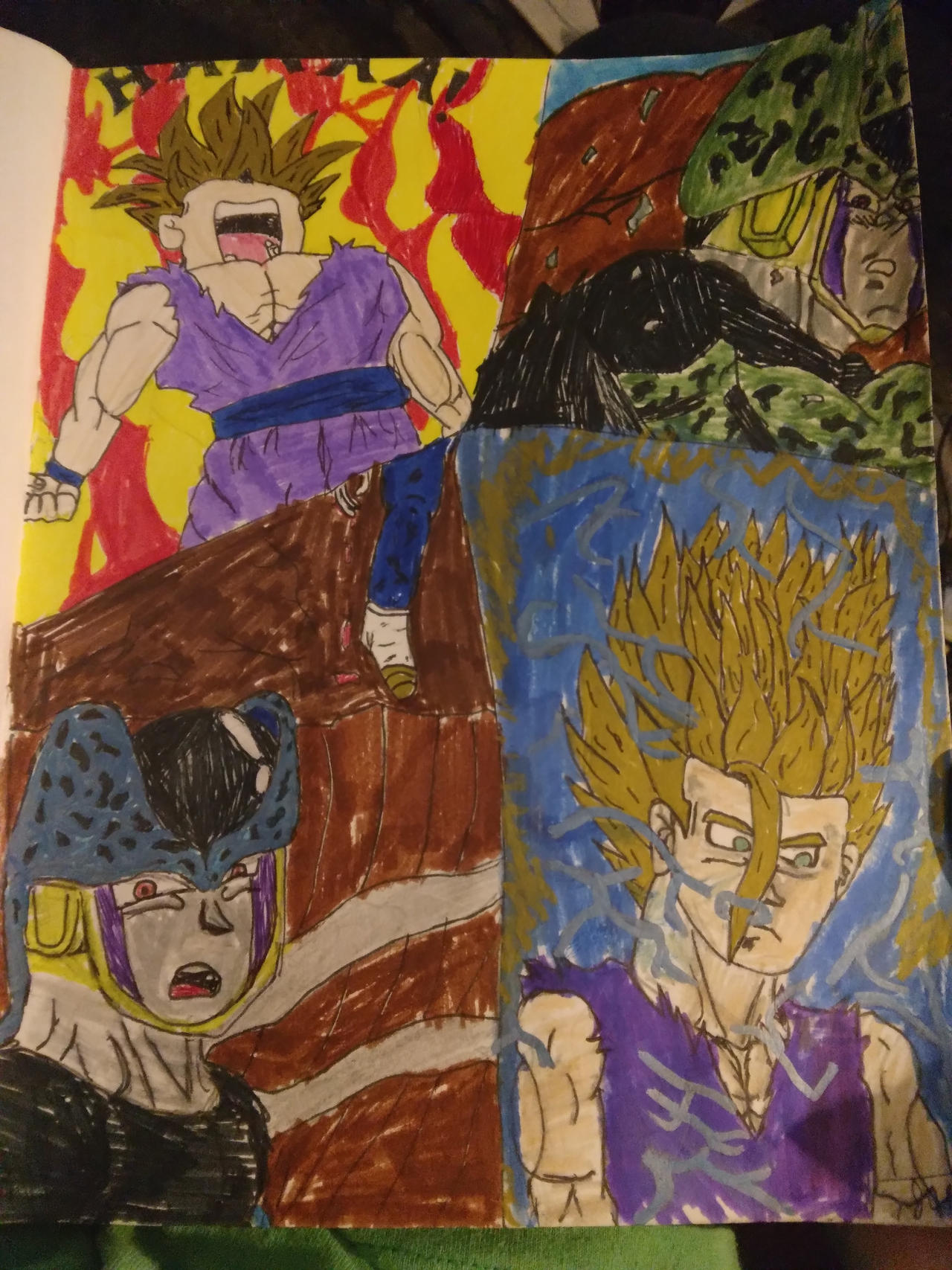 Gohan goes ssj2 for the first time pg. 2 (colored) by Gojakenks on DeviantArt