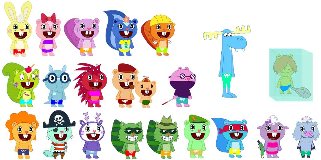 Htf characters in swimsuits by Petraprittydog on DeviantArt