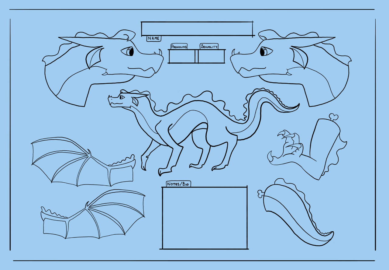 F2U: Dragon Template by GraceJamesJoy on DeviantArt