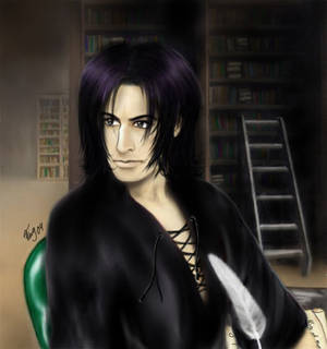 Younger Severus in the library