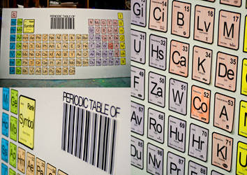 periodic table on styrofoam