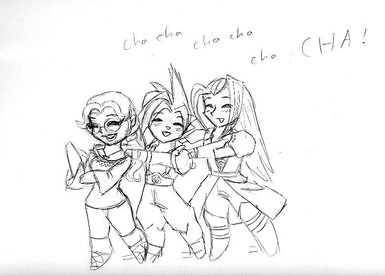 Chibi conga line by MegamiJadeheart on DeviantArt