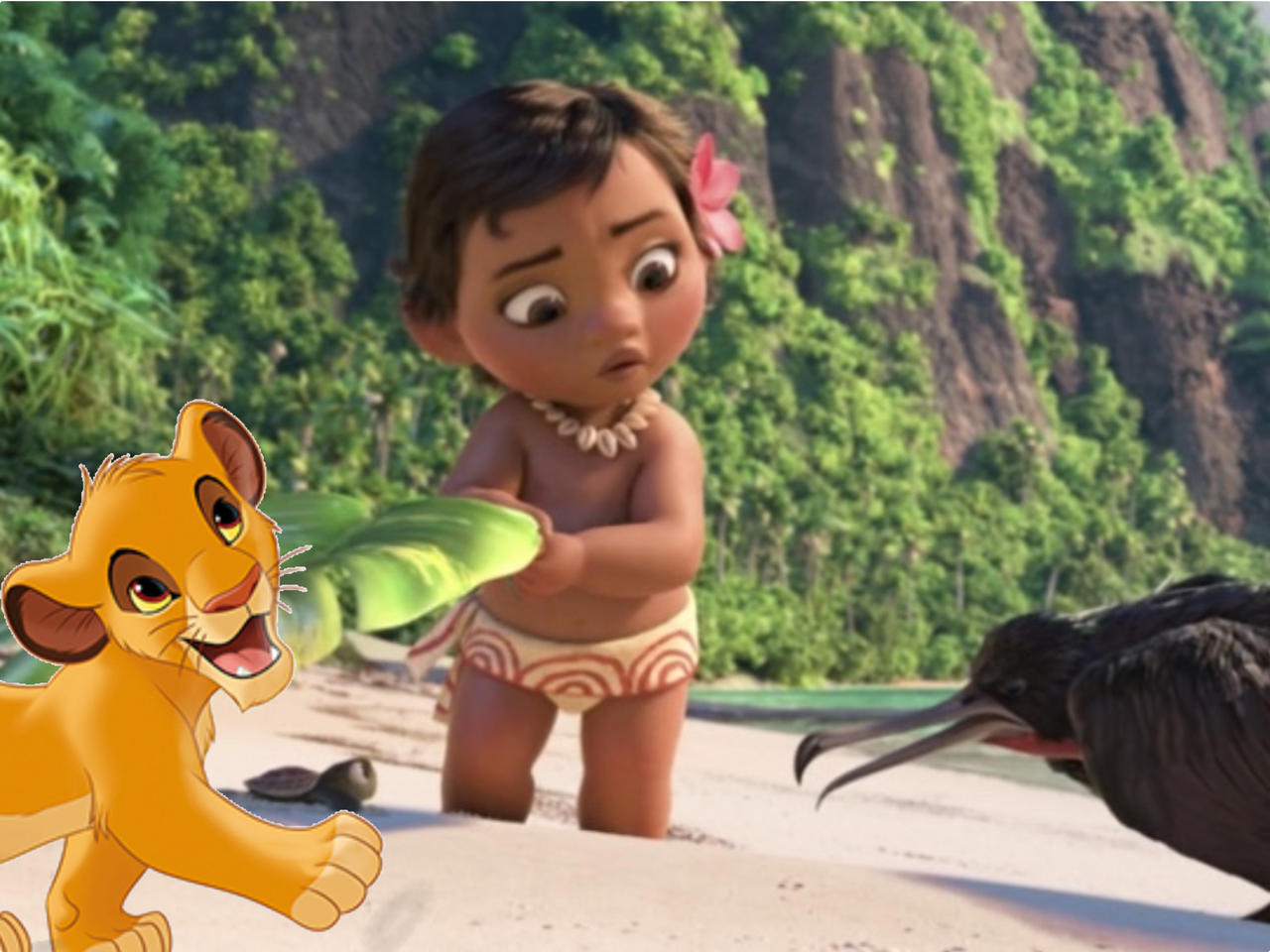 Moana and Simba 1 by anewking2769 on DeviantArt