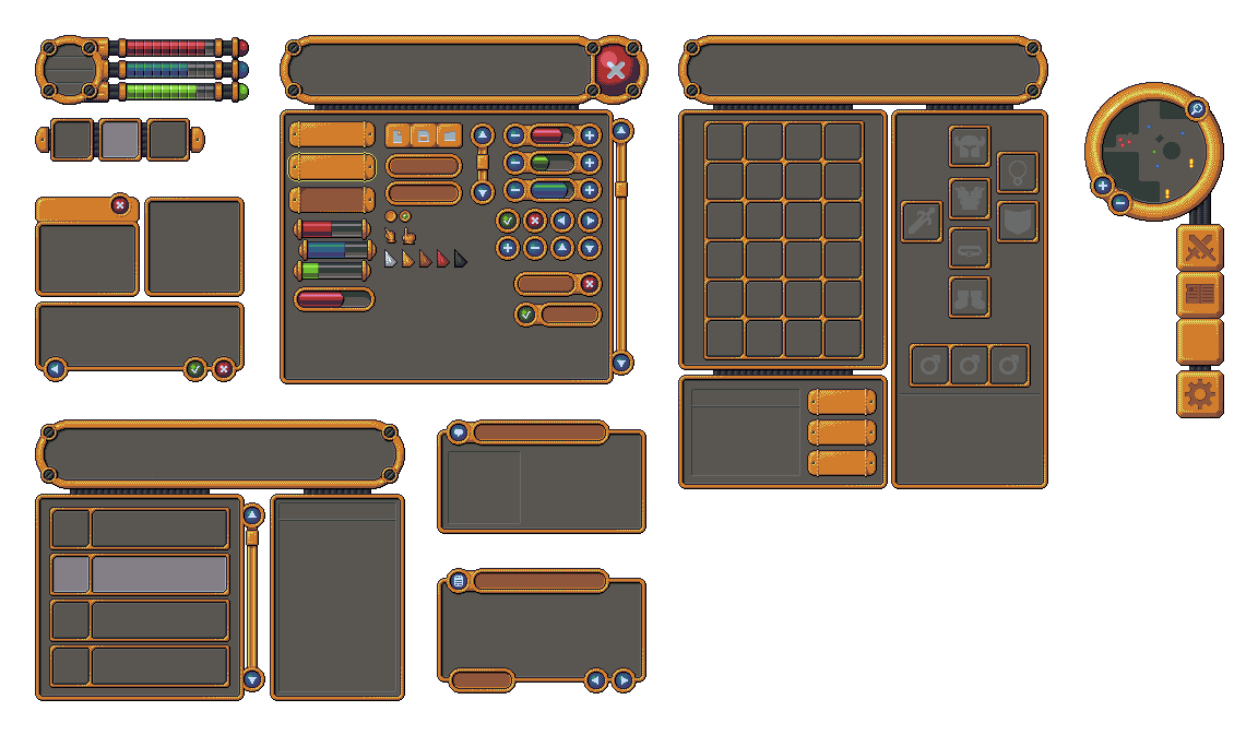Deviantart Ui Pixel art RPG Golden UI by buch415 on DeviantArt