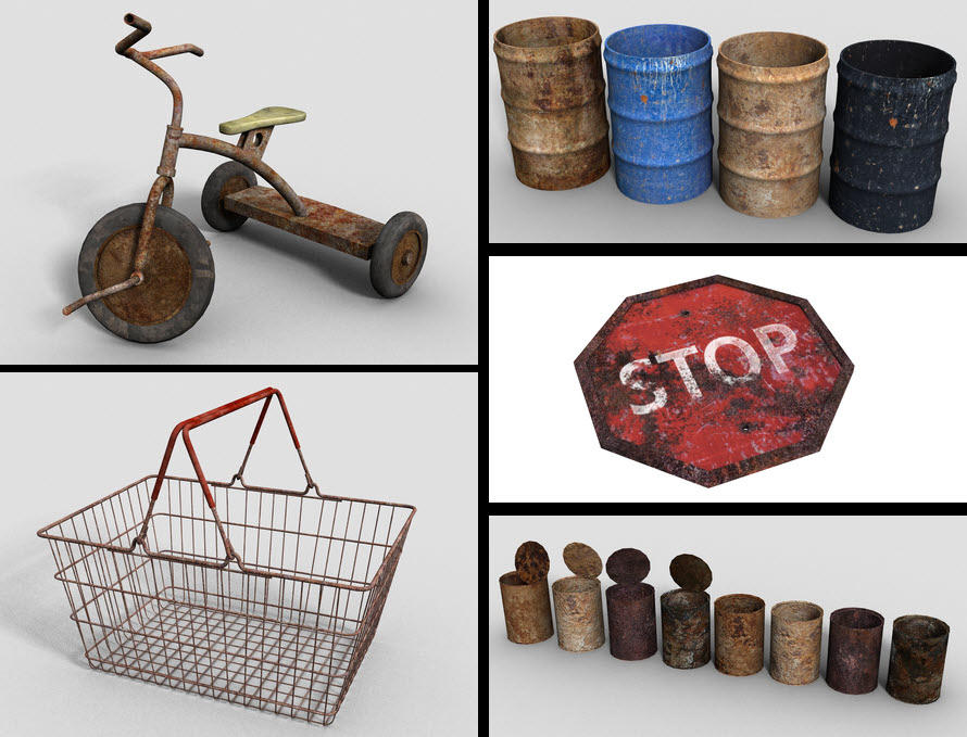 Rusty junk set 1 - Freebie by DryJack on DeviantArt