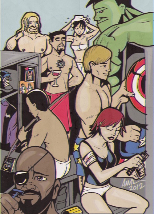 The AVENGERS LOCKER ROOM