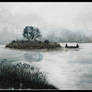Lake - watercolors.