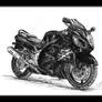 Suzuki Hayabusa - pen and ink
