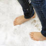 Barefoot on snow