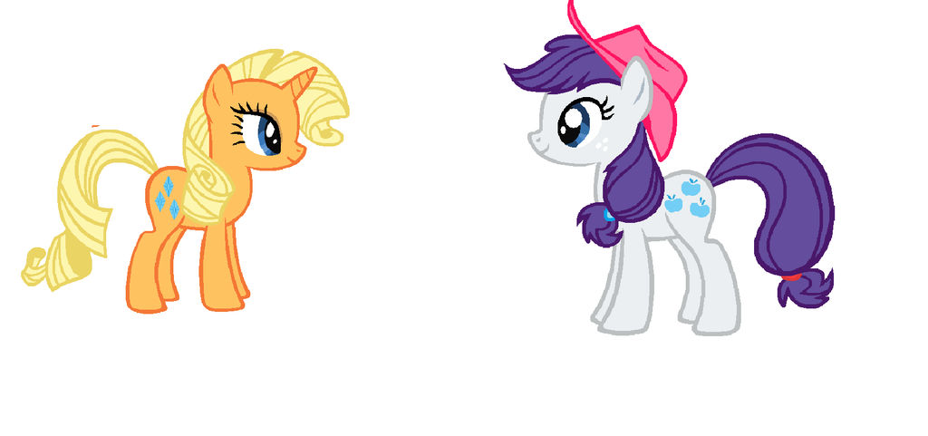 Applejack And Rarity Recolor by RachelClara on DeviantArt
