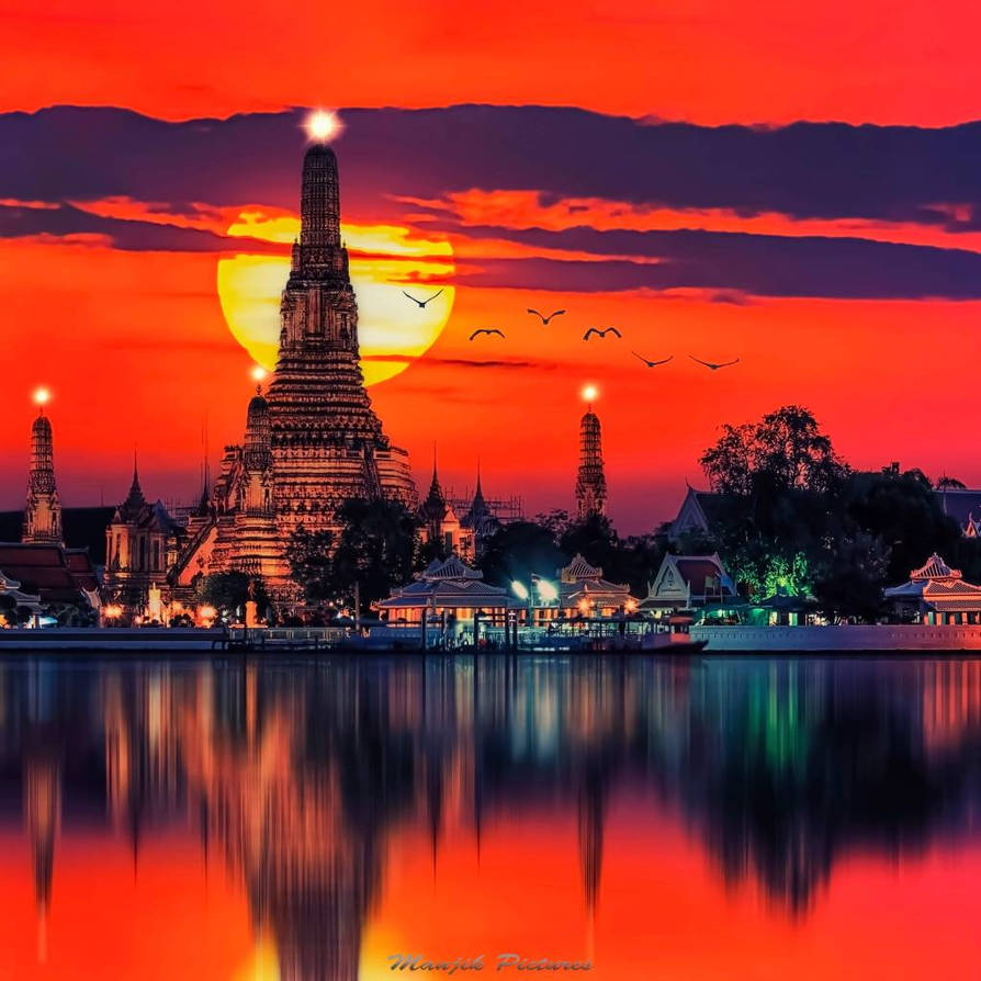 Wat Arun Sunset By Manjikpictures On DeviantArt wat-arun-sunset-by-manjikpictures-on-deviantart