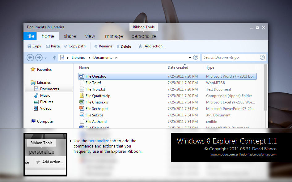 Windows 8 Explorer Ribbon 1.1 by ludomatico on DeviantArt