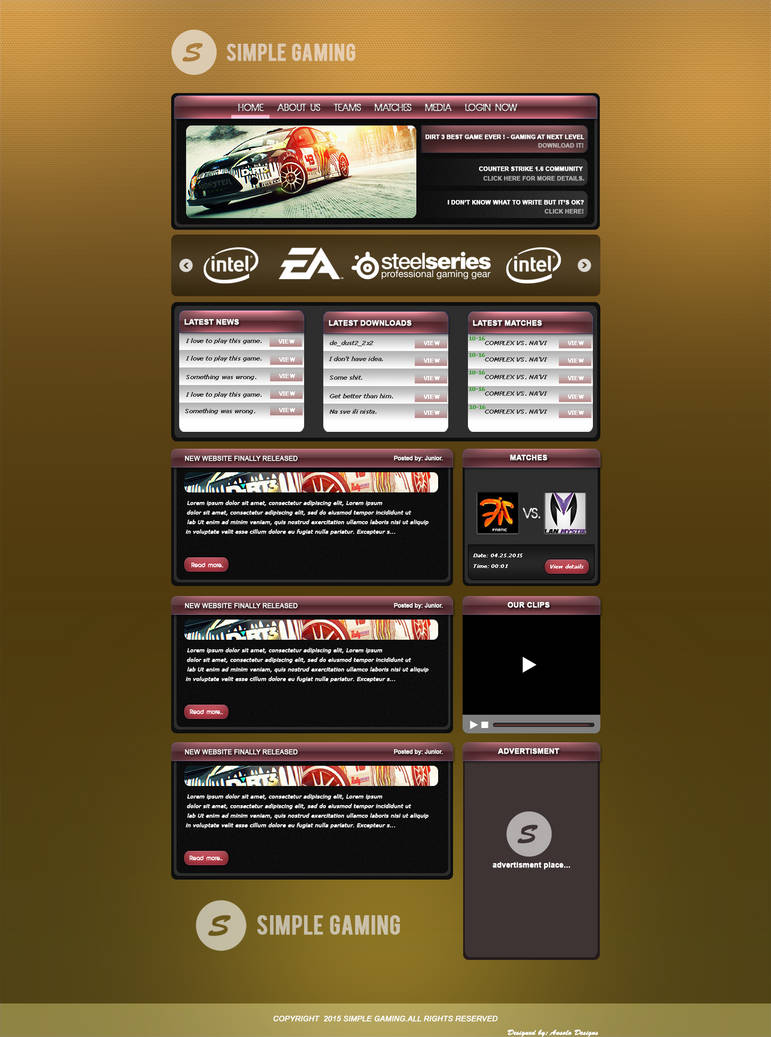 Gaming Template by Ansollo on DeviantArt
