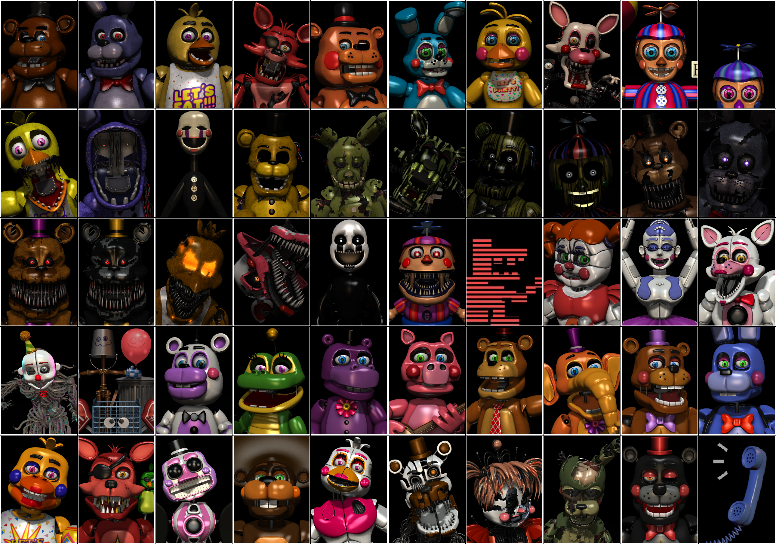 What if the Ultimate Custom Night roster had 100 characters