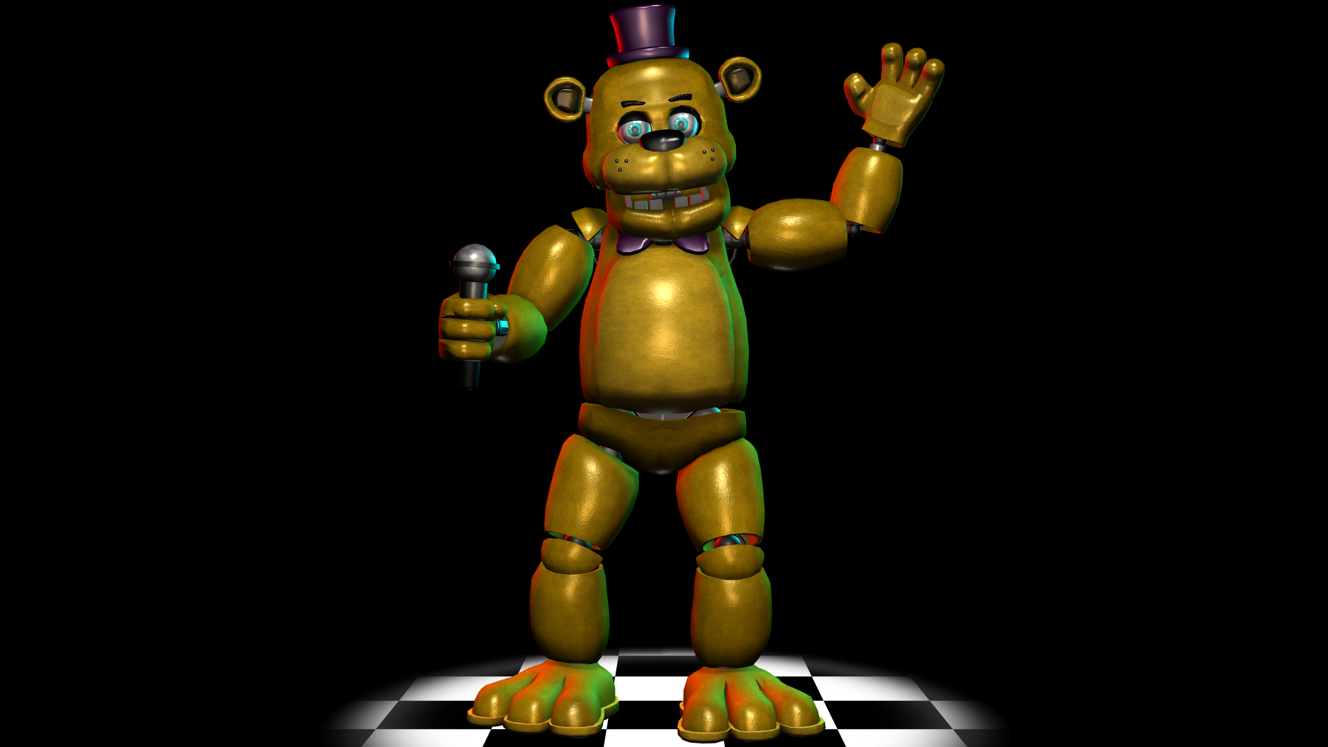 Original Animatronics: Freddy Fazbear Chao Ref by ShinySmeargle on