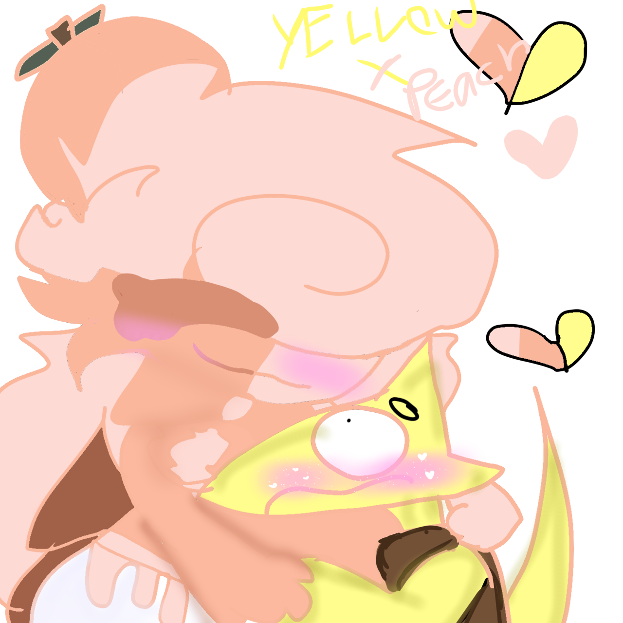 Peach x yellow rainbow friends by honeycottenLuna on DeviantArt