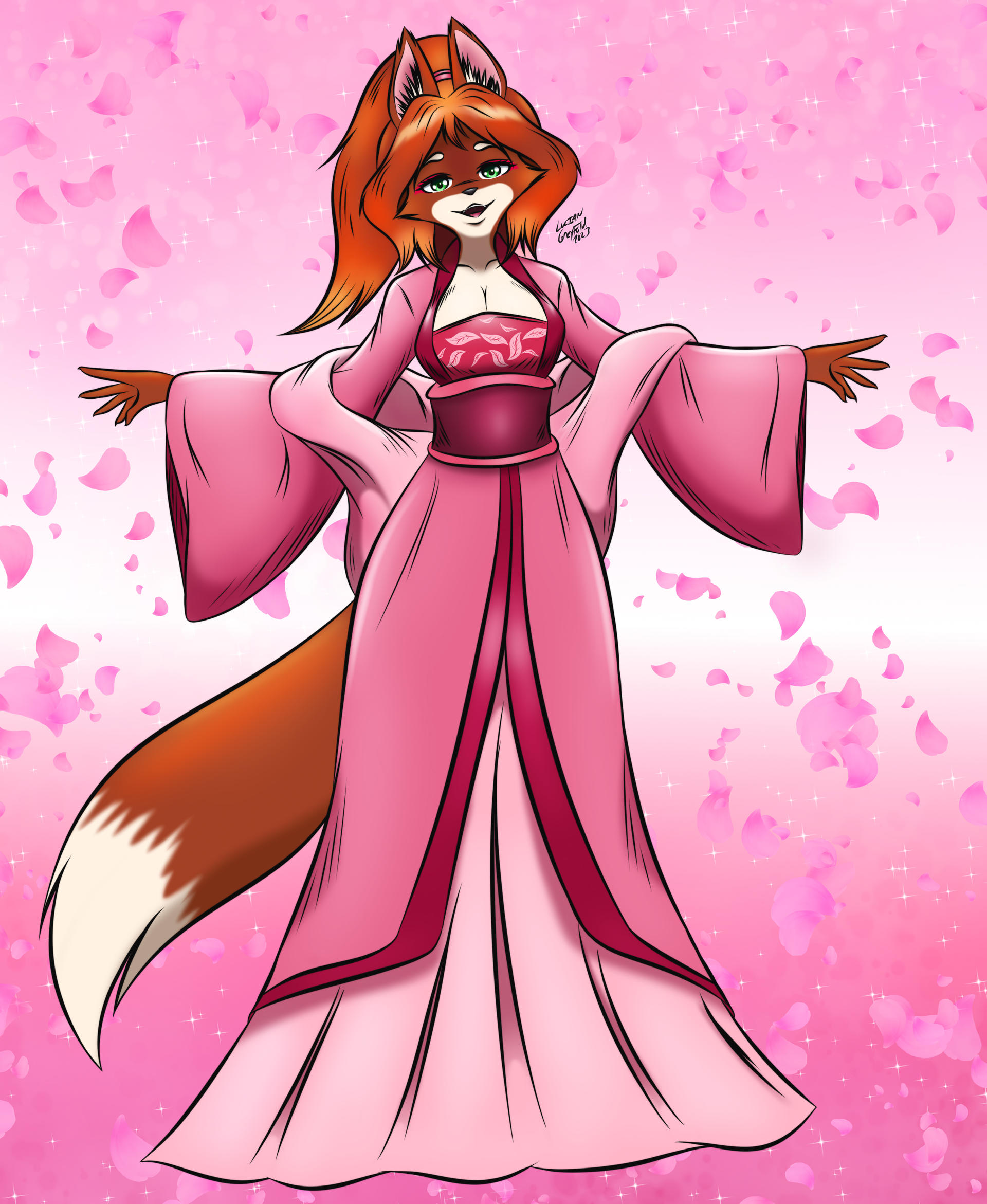 Royal Foxkin Lady in her most Dazzling Dress by LucianGreyfold7 on ...