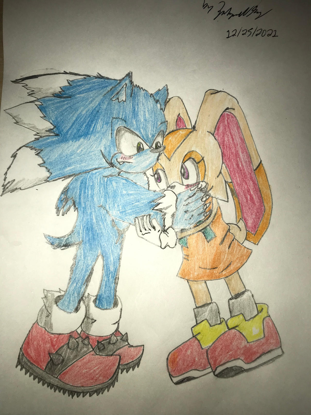 Sonic the Werehog hugging Cream the Rabbit by MyHeroZach13 on DeviantArt