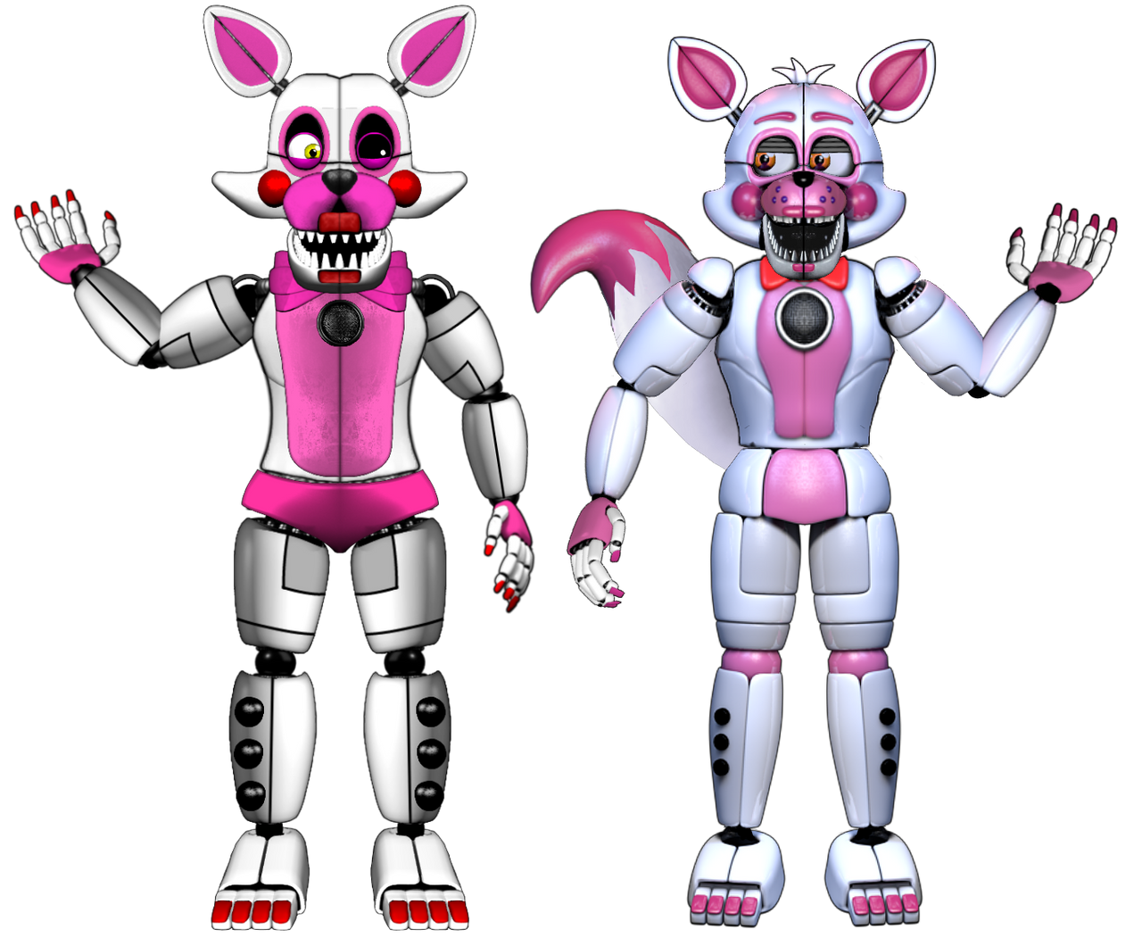 Funtime mangle y Funtime foxy by hibridofazber on DeviantArt