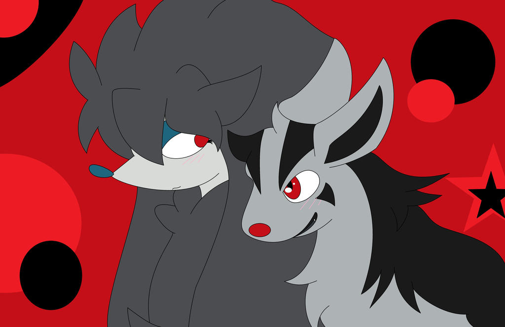 Furfrou (shiny) and mightyena