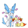 Sylveon and fennekin