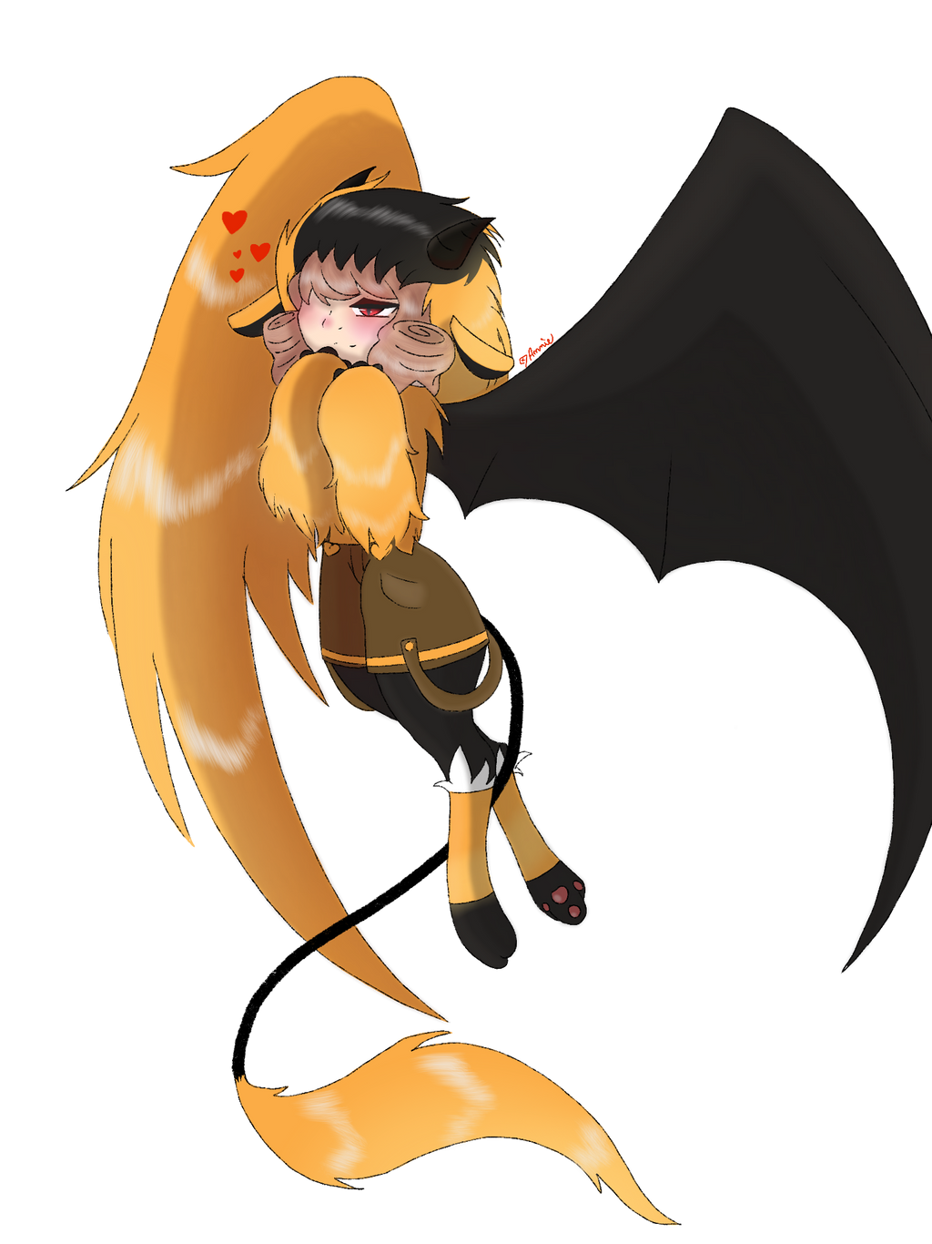 demon girl testing newer brushes