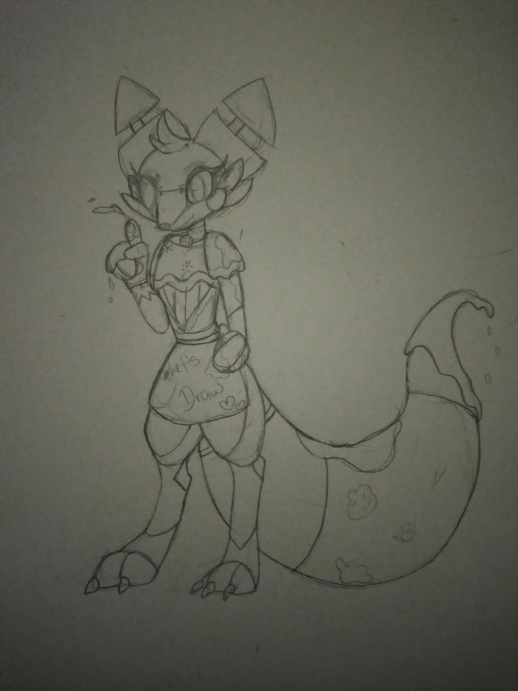 Aurora the Artistic Fox- fnaf securitybreach oc