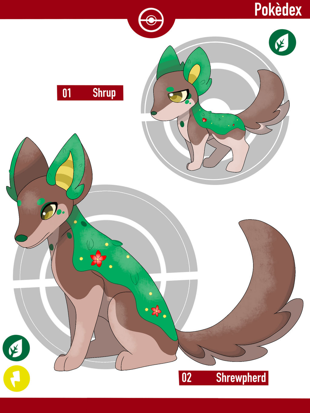 Fakemon shrup and shrewpherd