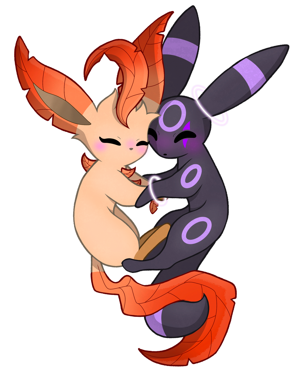 Autumn leafeon and purple umbreon