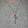 Big Silver Cross Neclace