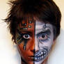 Half face_face painting