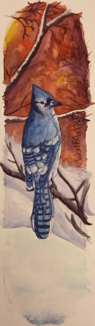 Bluejay Watercolor