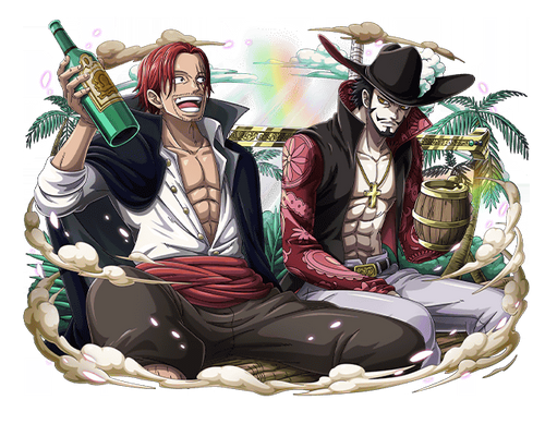 Shanks and Dracule Mihawk