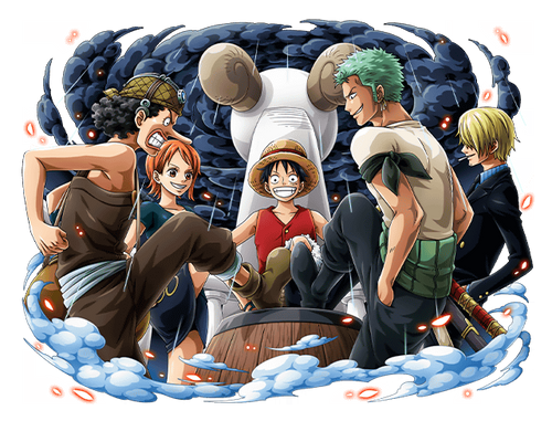 Luffy, Zoro, Nami, Usopp and Sanji