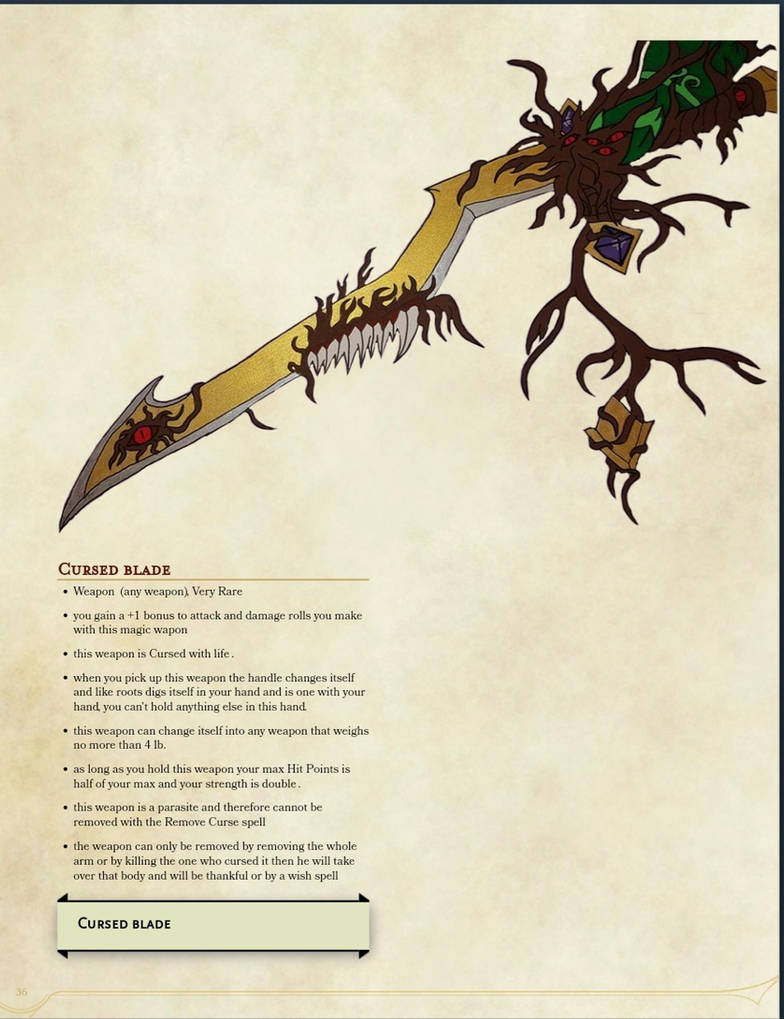 Cursed Rake Cursed blade by nijnijs on DeviantArt