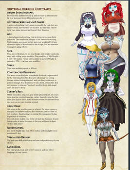 DnD race universal working Unit p2
