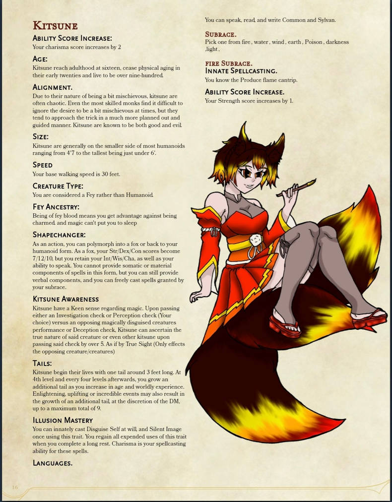 Kitsune DnD Race 1 By Nijnijs On DeviantArt Kitsune Dnd Race 1 By Nijnijs On Deviantart