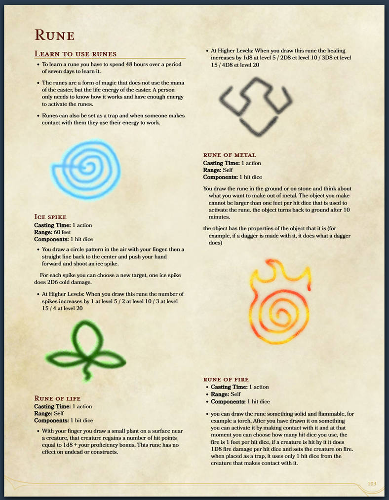 Rune Magic 5e by nijnijs on DeviantArt