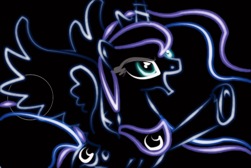 neon princess luna. royal cantorlot voice pose