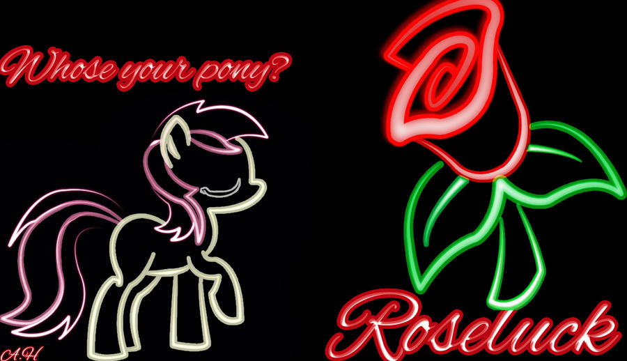 full neon roseluck wallpaper