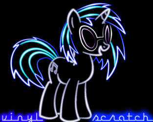 neon Vinyl Scratch