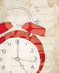 Red Prints-Clock