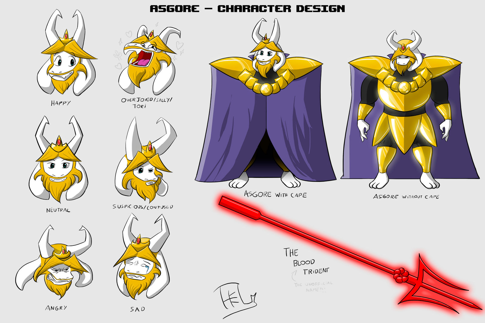 Asgore - Character Design by Thelightsmen on DeviantArt