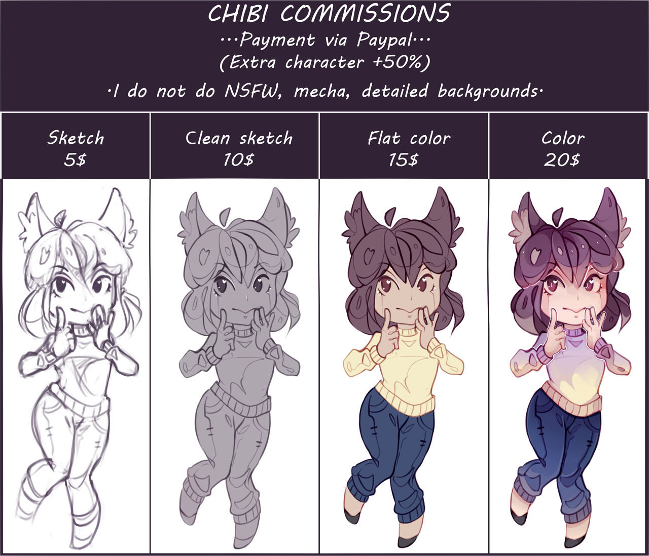 Chibi List Chibi price-list by Yukich-Hero on DeviantArt