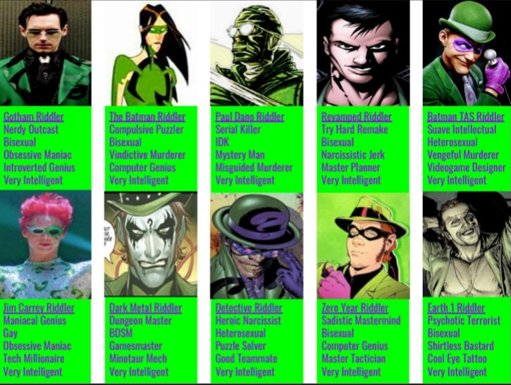 Marry, Screw, Kill: The Riddler by Jay0kherhaha on DeviantArt