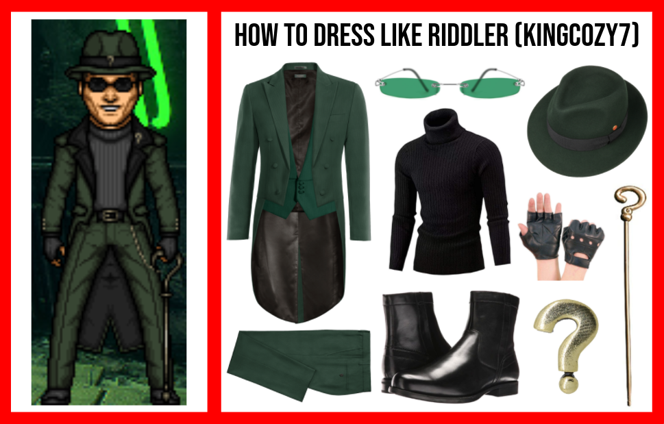 How To Dress Like The Riddler (KingCozy7) by Jay0kherhaha on DeviantArt