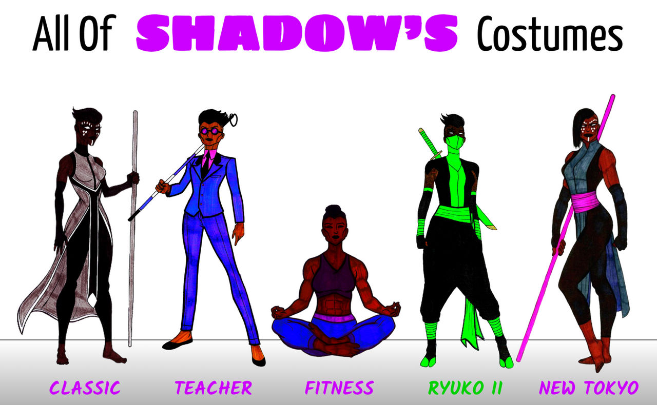 Shadow Garments All Of Shadow's Costumes by Jay0kherhaha on DeviantArt