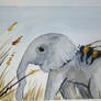 Baby elephant and the giant bubble bee yes bubble