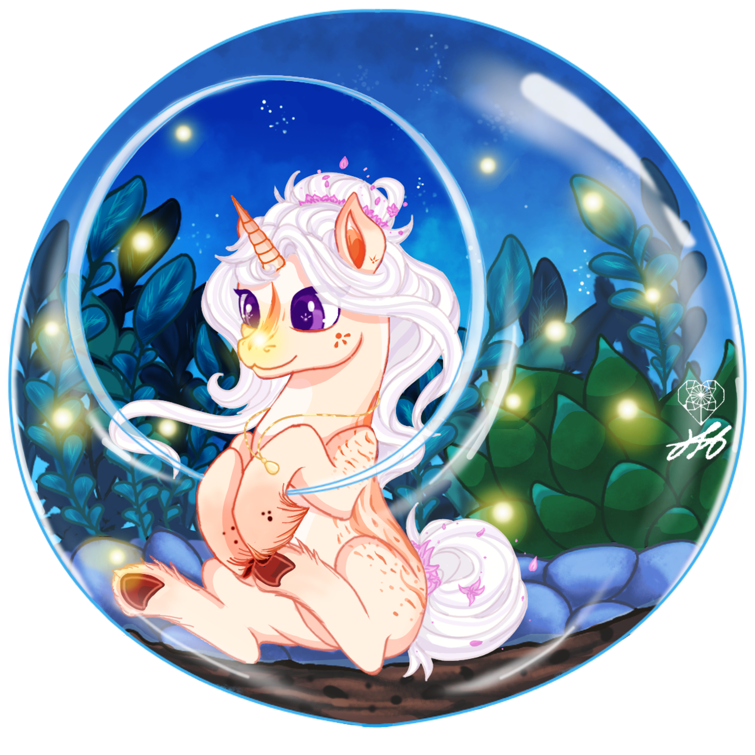 Terrarium Peach Flambe
